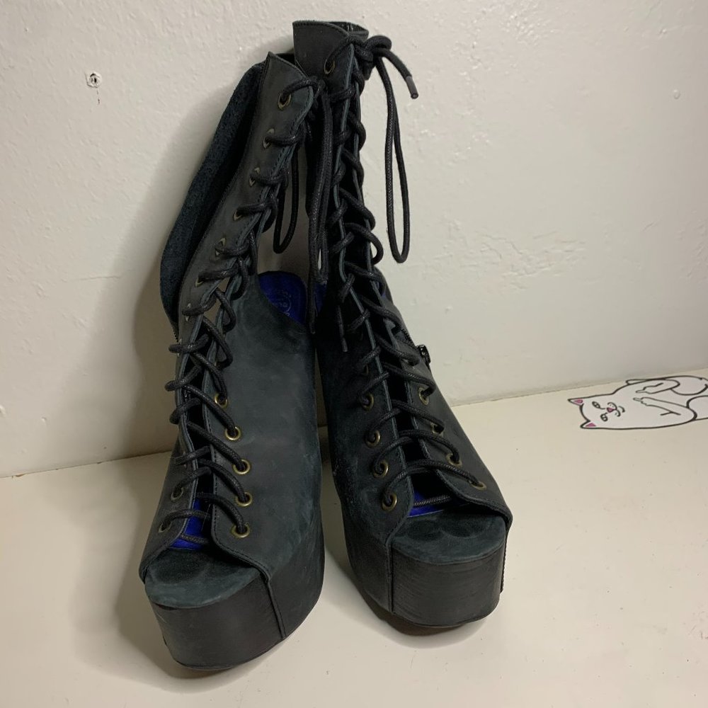 Jeffrey Campbell open toe lace up